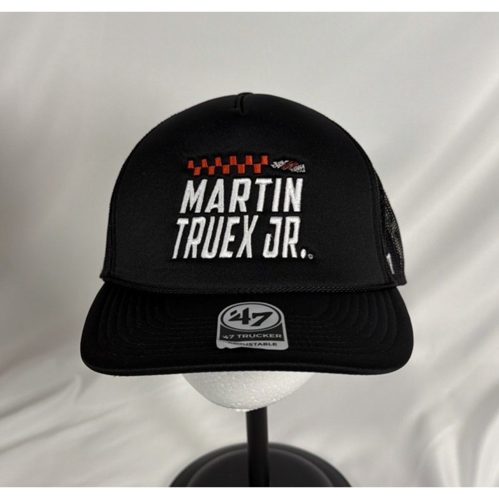 Martin Truex Jr Hat Cap Snap Back Mens One Size Black NASCAR Racing 47 Trucker